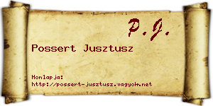 Possert Jusztusz névjegykártya